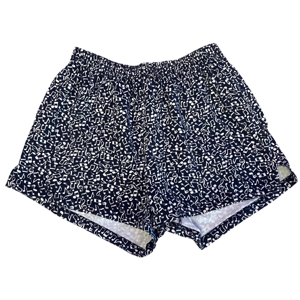 Soffe Women's Navy Music Notes‎ Lounge Sleep Shorts Size Large